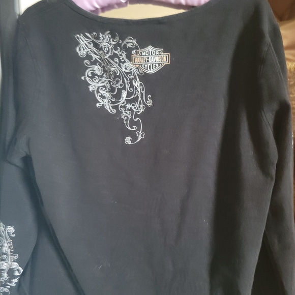 LADIES "HARLEY" LONG SLEEVE COTTON TOP - Picture 3 of 5